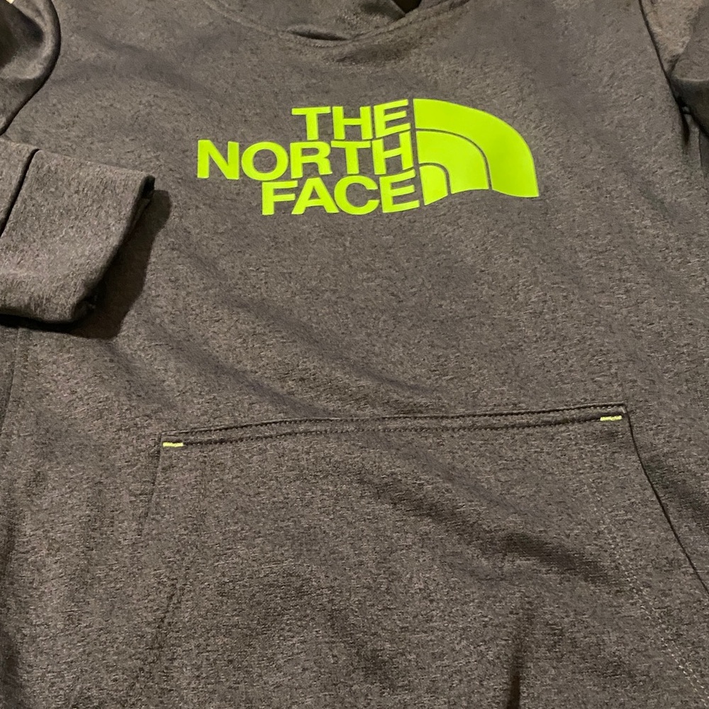 The North Face Women’s Hoodie in Black with Neon Green Logo - Picture 5 of 5